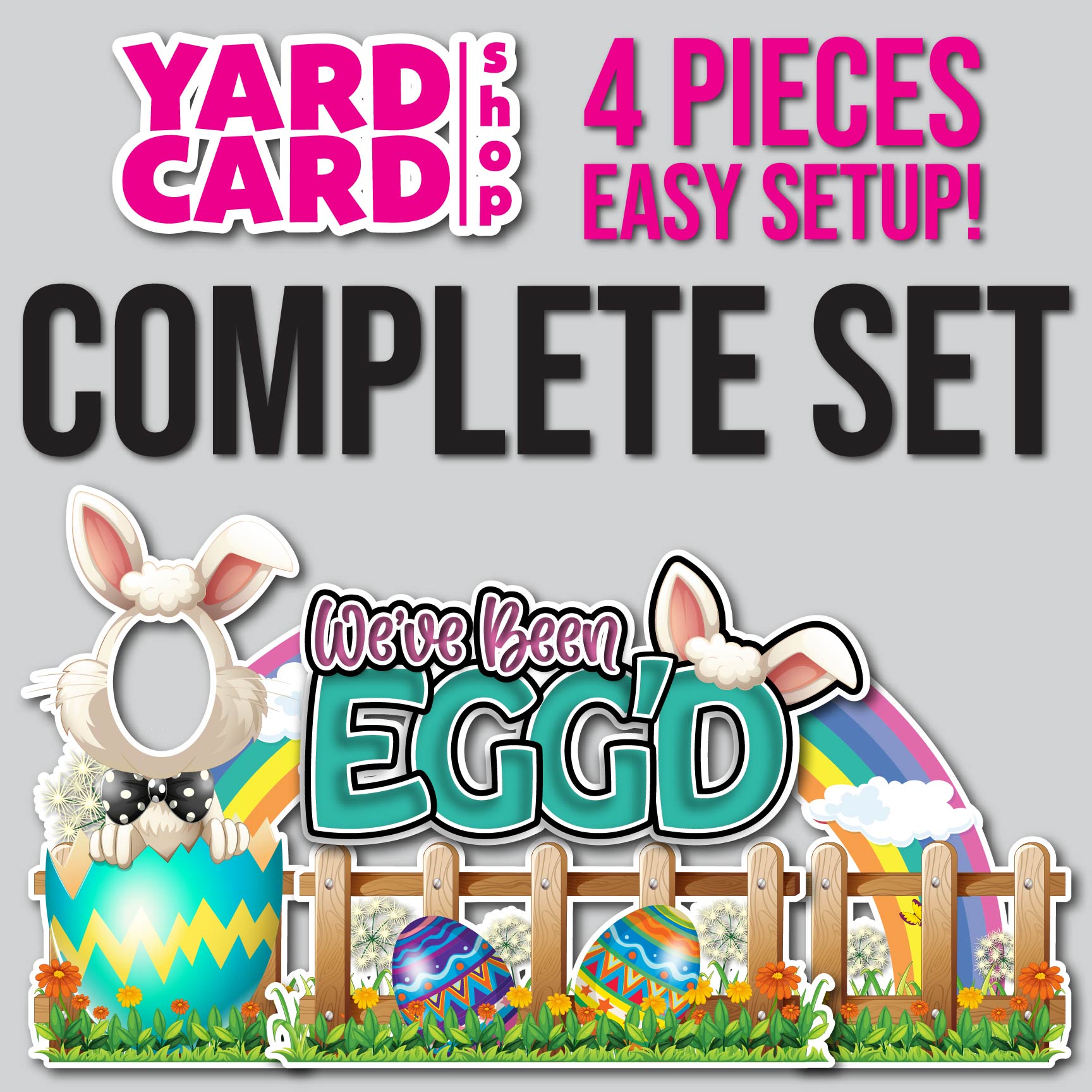 Youve Been Egged Yard Card Set - UV High resolution Coroplast printing. HALF offers SHEET