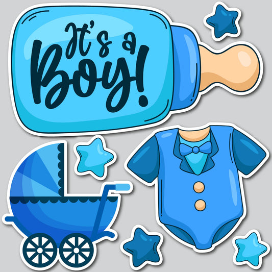 IT'S A BOY/BOTTLE | Yard Card Set