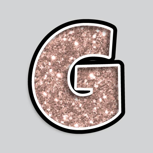 Gold Glitter Letter - G