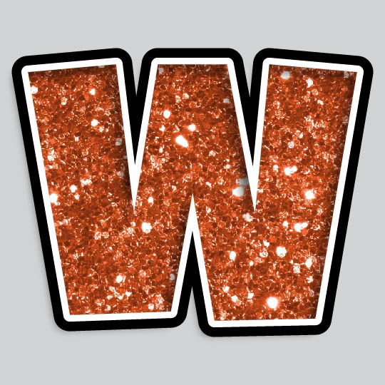 23.5” INDIVIDUAL LUCKY GUY ORANGE CHUNKY GLITTER LETTERS – Yard Card Shop